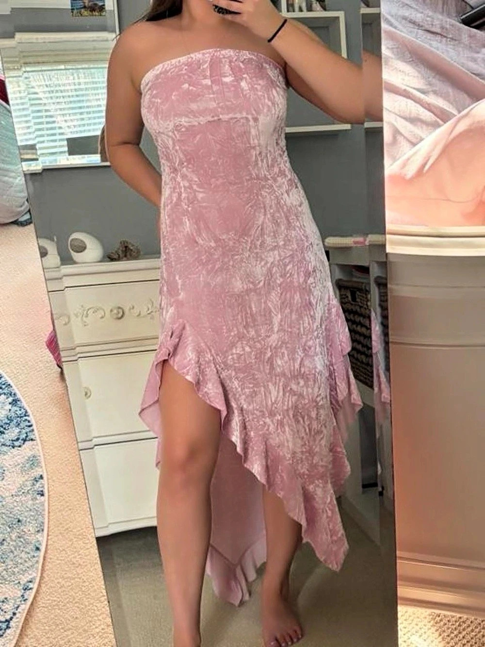 Urban Outfitters Pink High-Low Dress Size Medium Like New